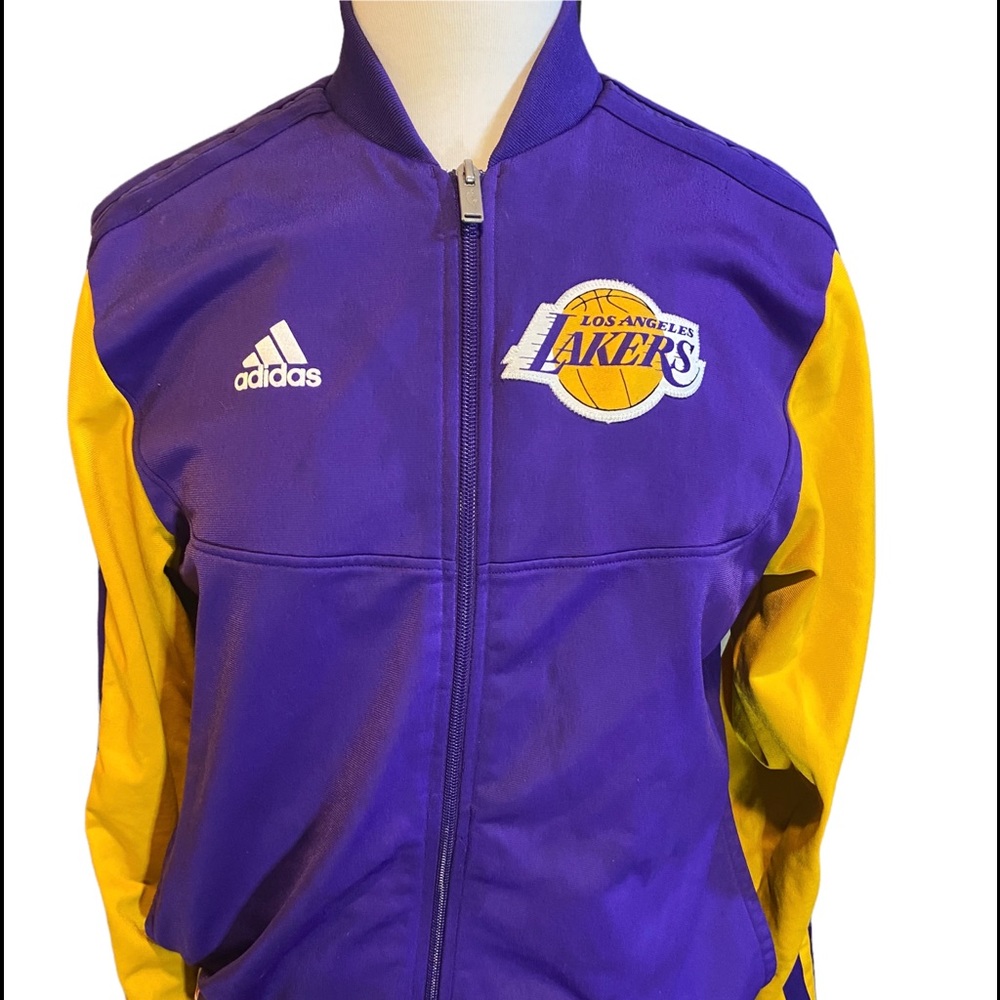 2012 Adidas NBA LA Lakers court side jacket mens med
